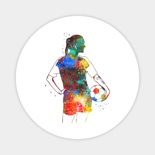 Female Soccer Player Magnet